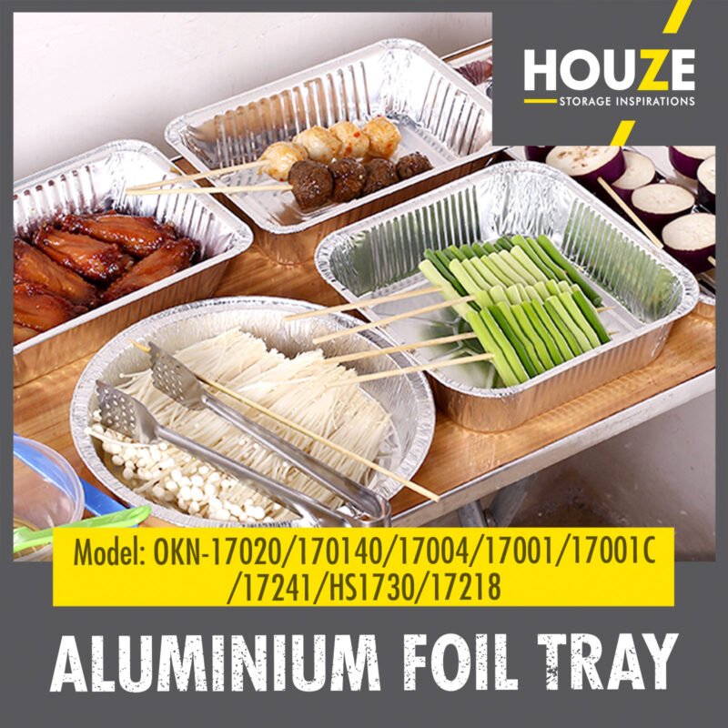 [6 For $9.90] Aluminium Foil Tray (Set of 4) - 220x158x50mm