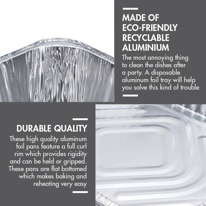 [6 For $9.90] Aluminium Foil Tray (Set of 4) - 220x158x50mm