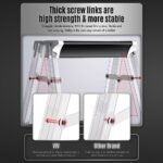 VIV 3 Tier | 4 Tier Bi-Directional Foldable Aluminum Step Ladder 3 Color [Black | White | Woodgrain] - Compact