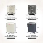 HOUZE - 8L|10L|15L MIRA Matte Slim Step Bin 2 Color [White | Grey] - Dustbin | Soft closing | Trash can | Garbage